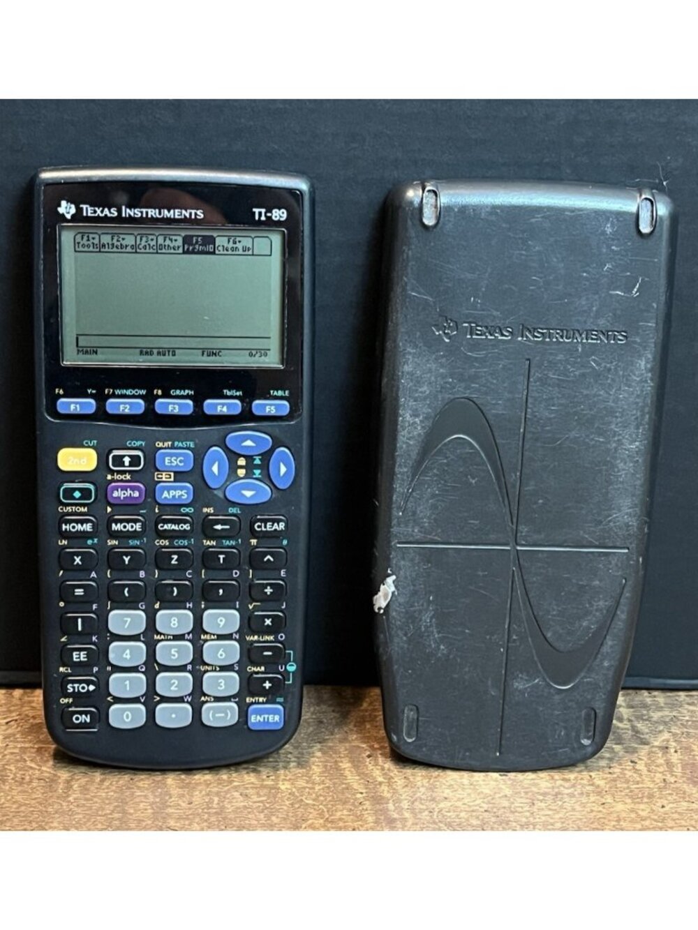 Texas Instruments TI-89 Graphing Calculator Black w/Cover Tested Works